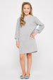 KIDS BALLOON SLEEVES SWEATER DRESS