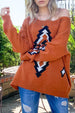 Curvy Aztec Printed Sweater