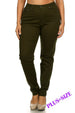 Olive Skinny Jeans (Curvy)