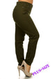 Olive Skinny Jeans (Curvy)