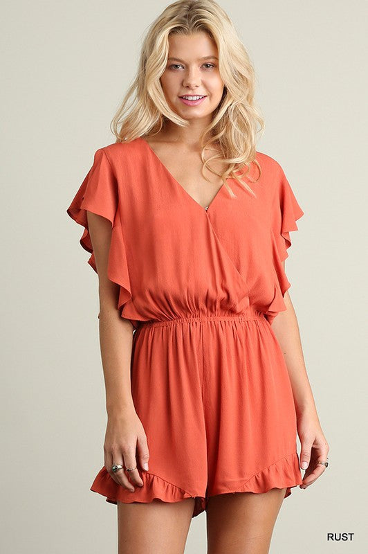 Butterfly Sleeve Romper - Blush Boutique Bremen