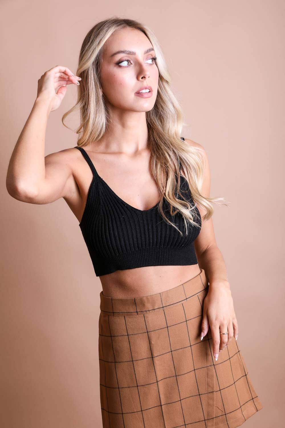 Contour Rib Knit Brami Lounge Top