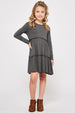 Kids Size Solid Tiered Swing Dress