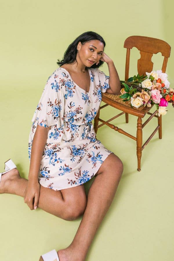 Curvy Taupe Mini Dress