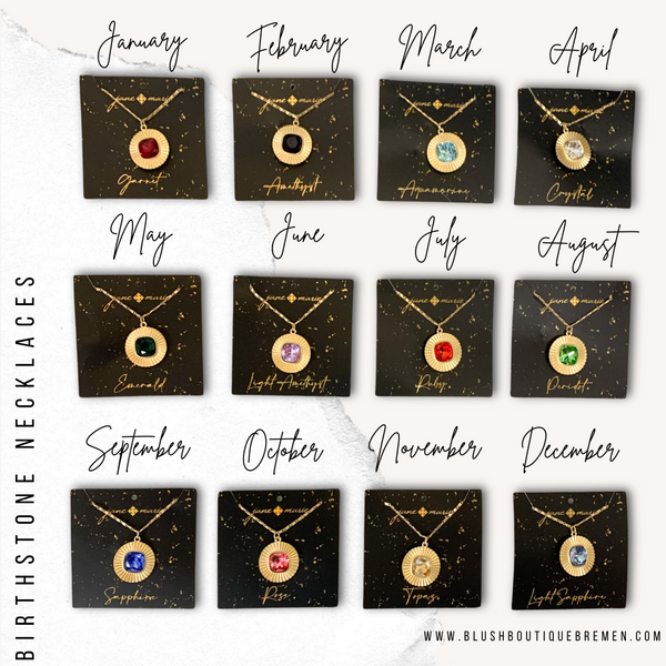 Birthstone Pendant Necklace