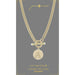 Pearl Toggle Initial Necklace