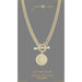 Pearl Toggle Initial Necklace