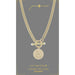 Pearl Toggle Initial Necklace