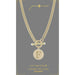 Pearl Toggle Initial Necklace