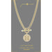 Pearl Toggle Initial Necklace