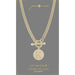 Pearl Toggle Initial Necklace