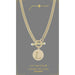 Pearl Toggle Initial Necklace