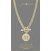 Pearl Toggle Initial Necklace