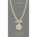 Pearl Toggle Initial Necklace