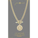 Pearl Toggle Initial Necklace