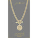 Pearl Toggle Initial Necklace