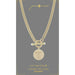 Pearl Toggle Initial Necklace