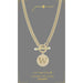 Pearl Toggle Initial Necklace