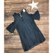 Curvy Dye Washed Cold Shoulder Dress with Keyhole Detail