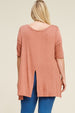 Clothesline Slit Back Top - Blush Boutique Bremen