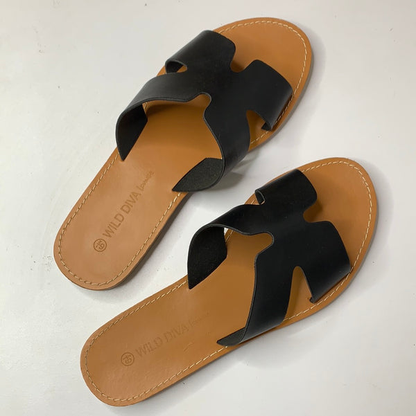 Cutout Flat Slide on Sandals