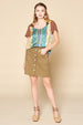 Button Front Mini Skirt - Blush Boutique Bremen
