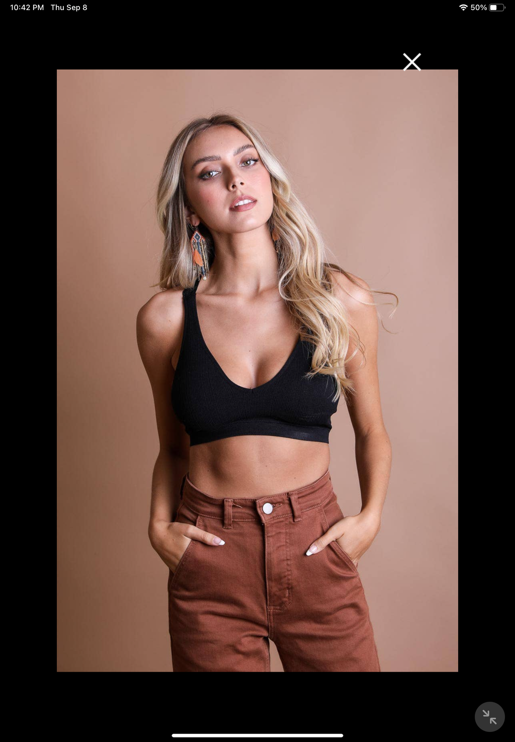 Seamless Front Lace Racerback Bralette