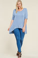 Clothesline Slit Back Top - Blush Boutique Bremen