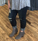 Dark Wash Distressed Ladies Jeans - Blush Boutique Bremen