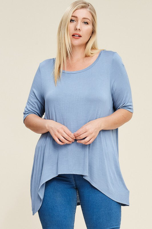 Clothesline Slit Back Top - Blush Boutique Bremen