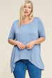 Clothesline Slit Back Top - Blush Boutique Bremen