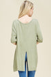 Clothesline Slit Back Top - Blush Boutique Bremen