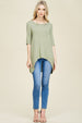 Clothesline Slit Back Top - Blush Boutique Bremen