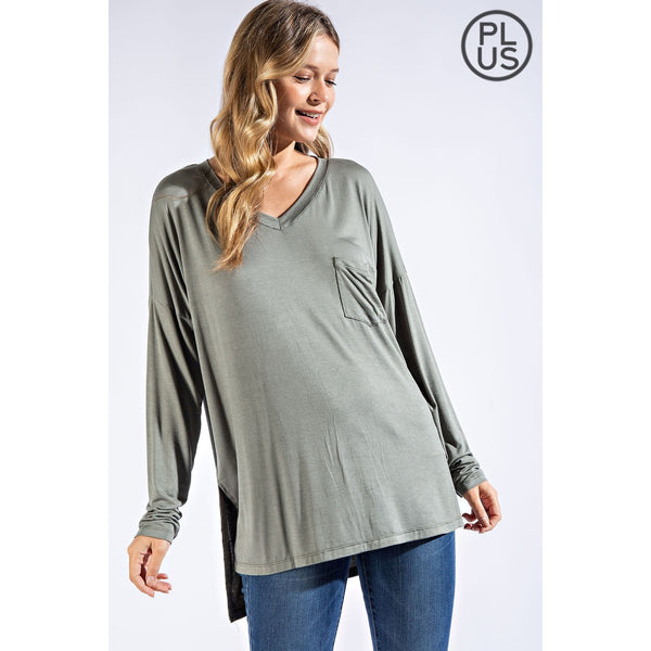 Basically Basic V-neck-Curvy